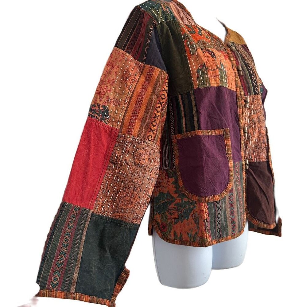 Boutique Brand  Kantha jacket -multicolor - Picture 2 of 7